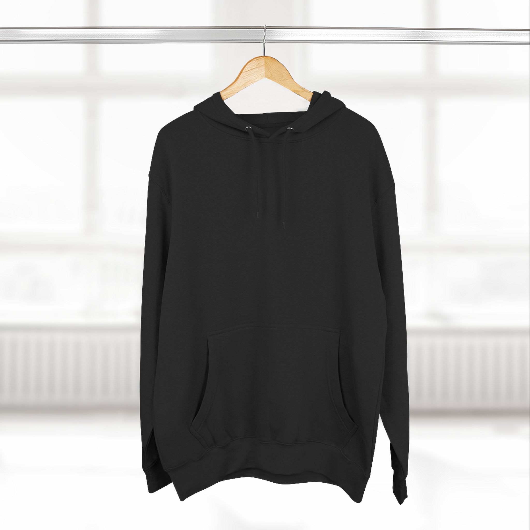 Fleece Hoodie — Portrait with Dollar-Note Eye Mask Graphic